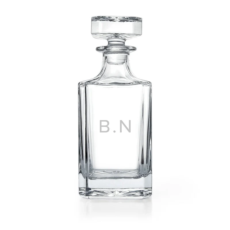 Personalised Classic Initials Square Decanter