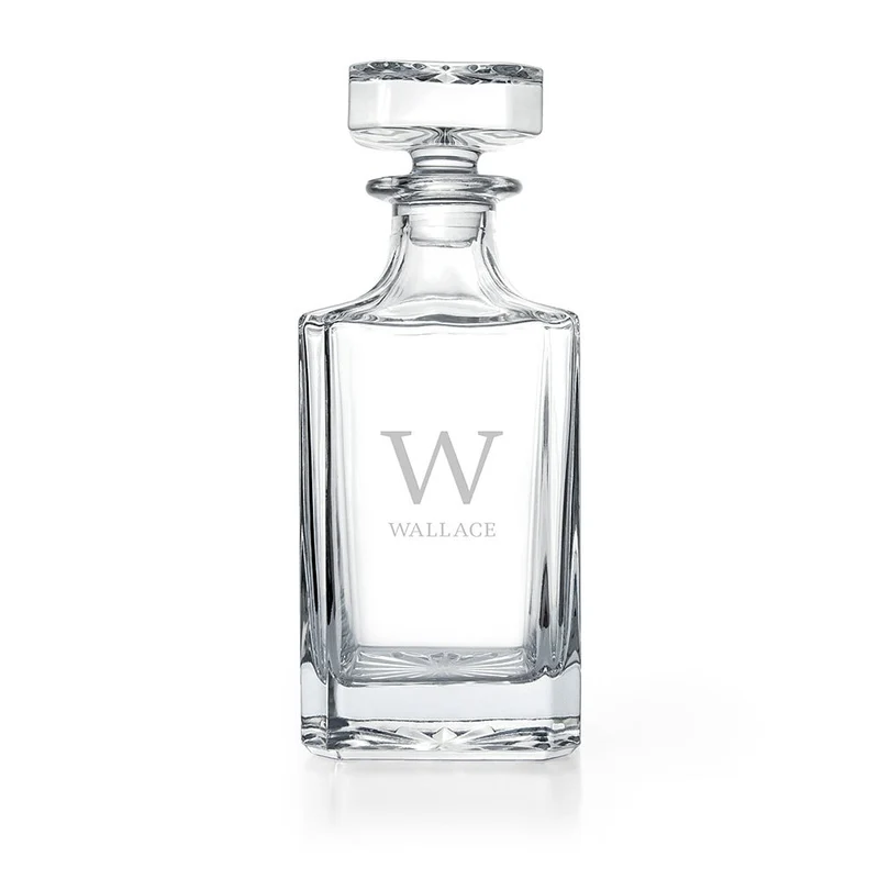 Personalised Classic Monogram Square Decanter
