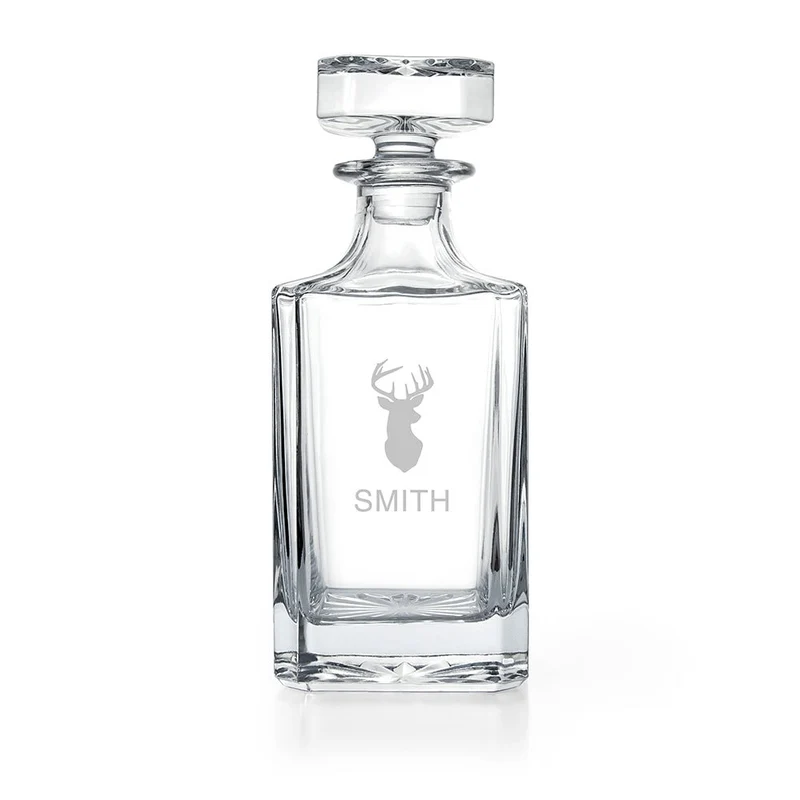 Personalised Classic Stag Square Decanter