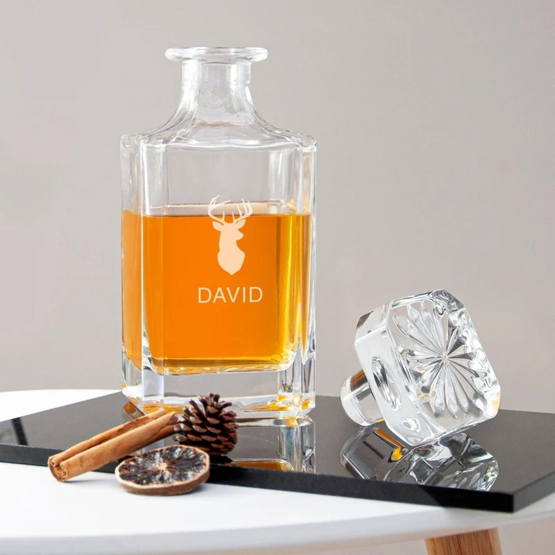 Personalised Classic Stag Square Decanter
