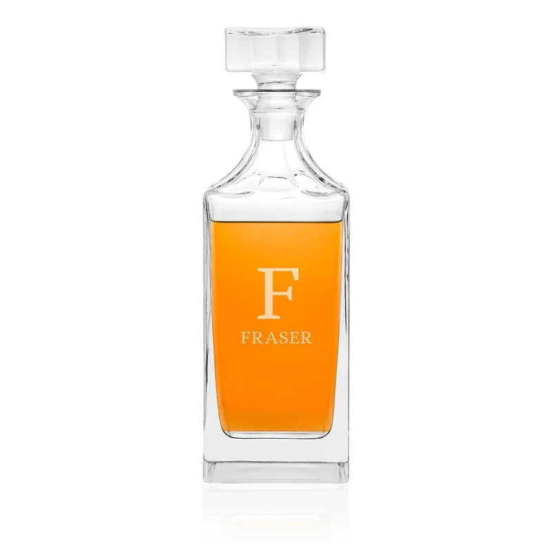 Personalised Timeless Monogram Square Decanter