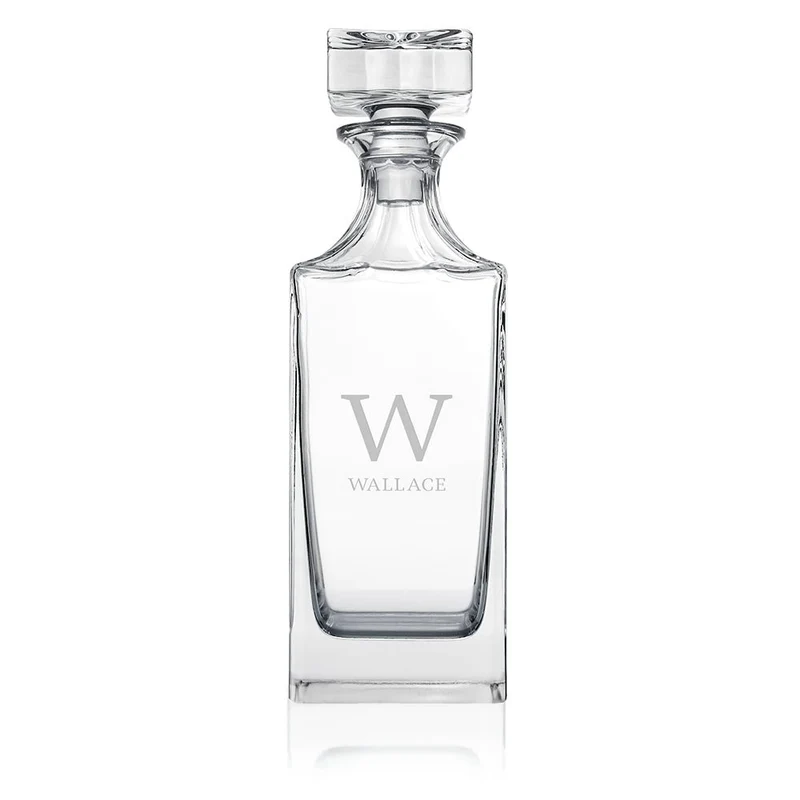 Personalised Timeless Monogram Square Decanter
