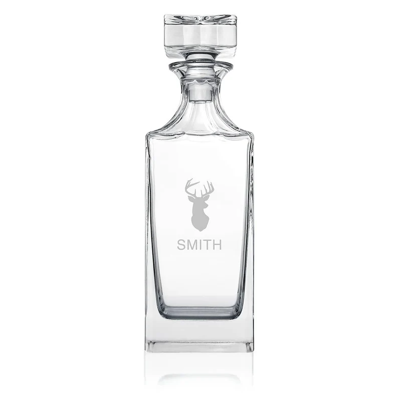Personalised Timeless Stag Square Decanter
