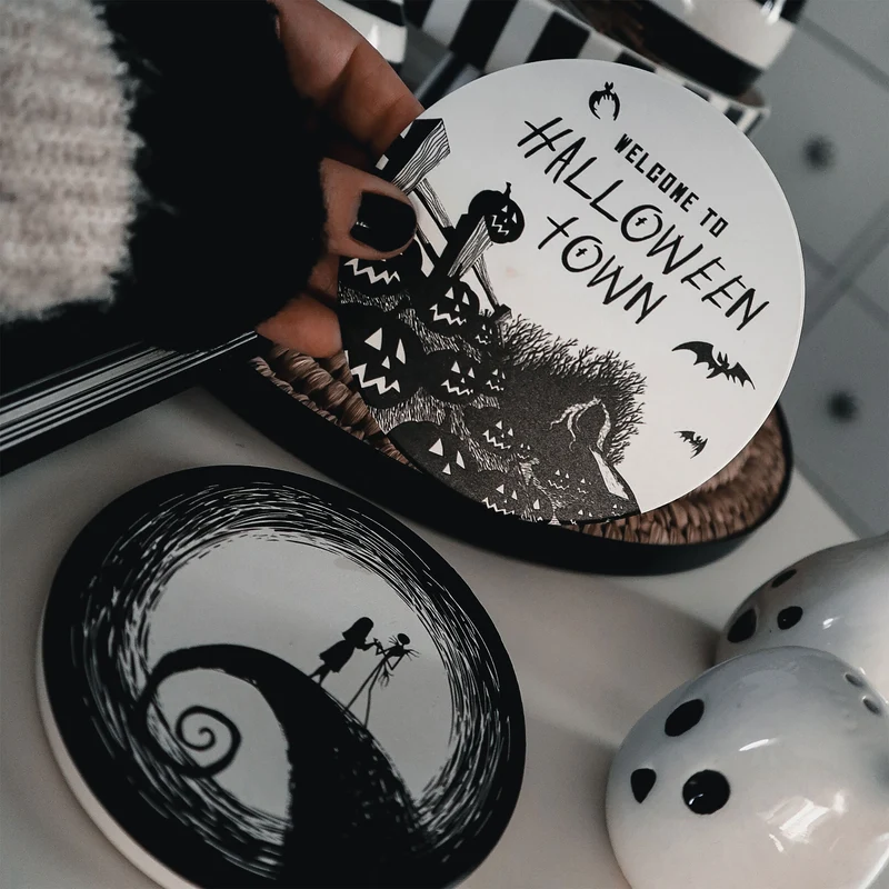 Nightmare Before Christmas - Welcome To Halloween Town Untersetzer 2er Set