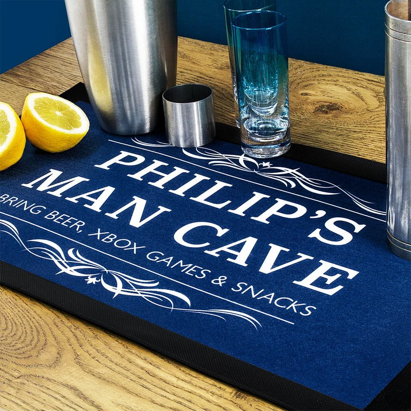 Personalised Dad's Man Cave Bar Mat