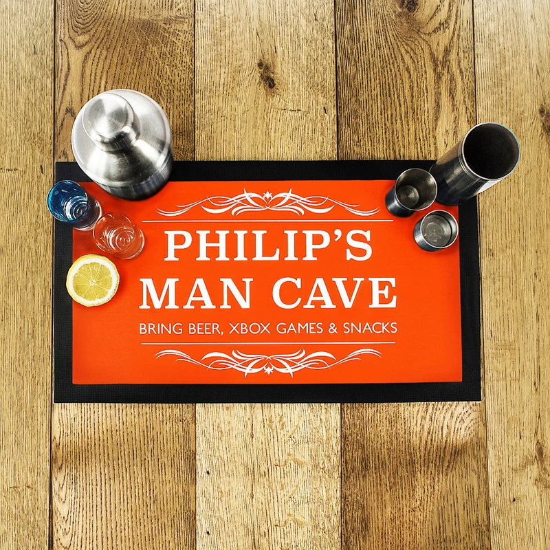 Personalised Dad's Man Cave Bar Mat