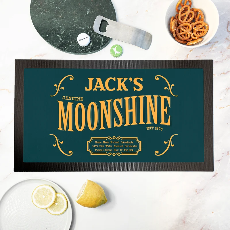Personalised Moonshine Bar Mat