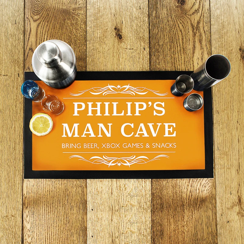 Personalised Gentlemen's Man Cave Bar Mat