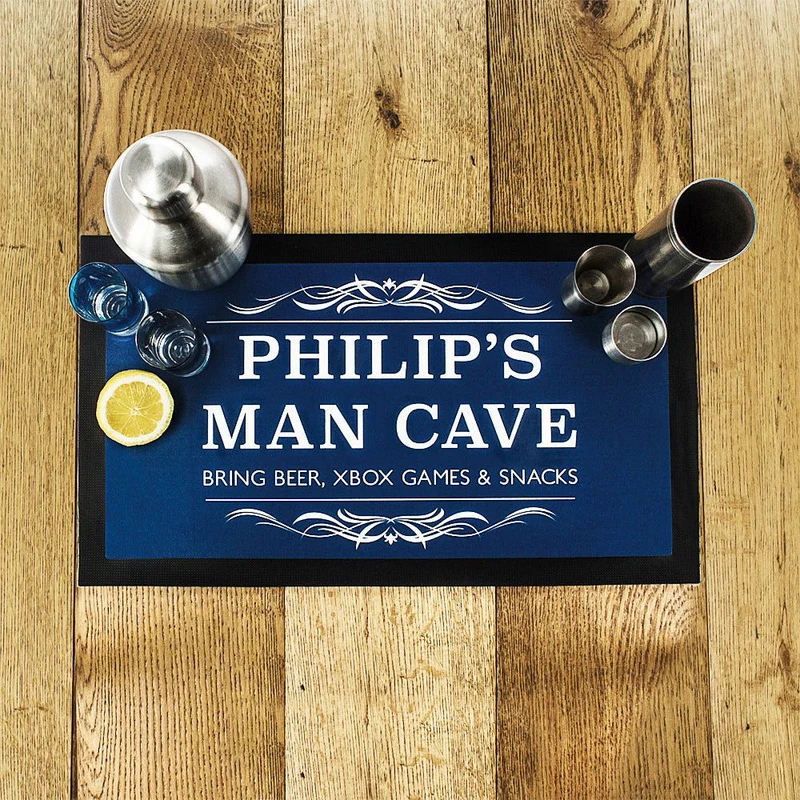 Personalised Gentlemen's Man Cave Bar Mat