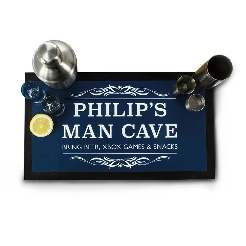 Personalised Gentlemen's Man Cave Bar Mat