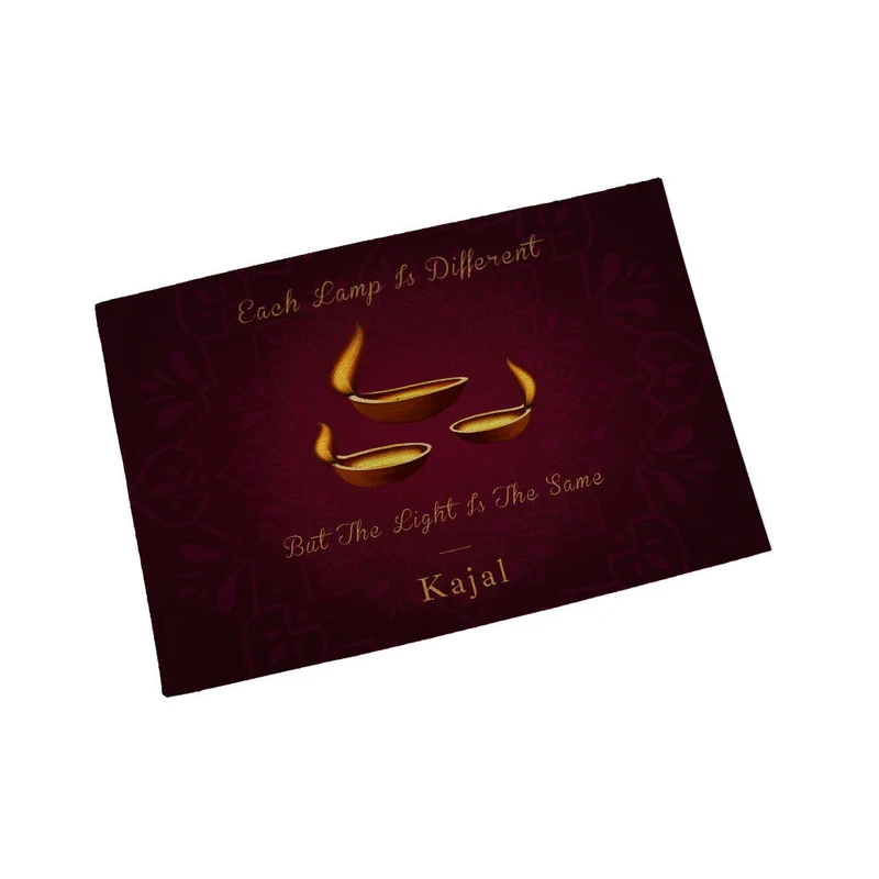Personalised Diwali Lamp Placemat