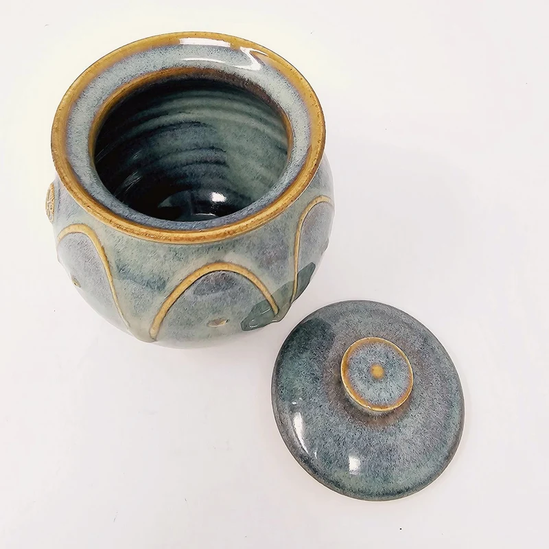 Hand Thrown Irish Pottery Sugar Bowl