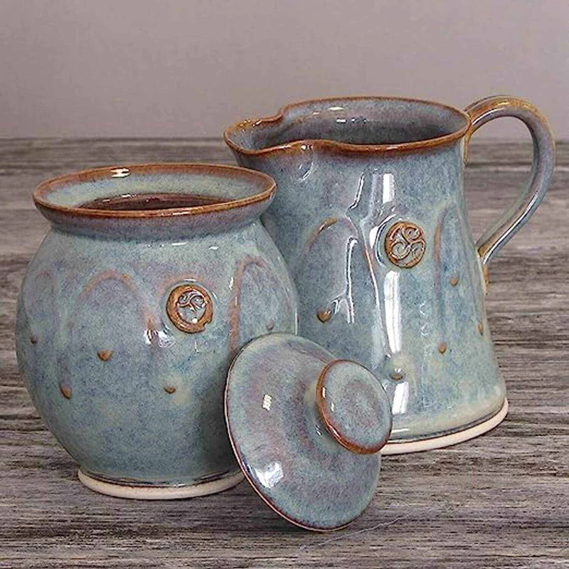 Hand Thrown Irish Pottery Sugar Bowl