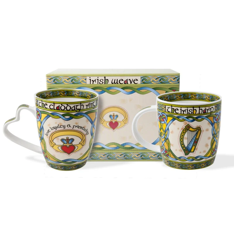 New Bone China Irish Mug with Claddagh Design