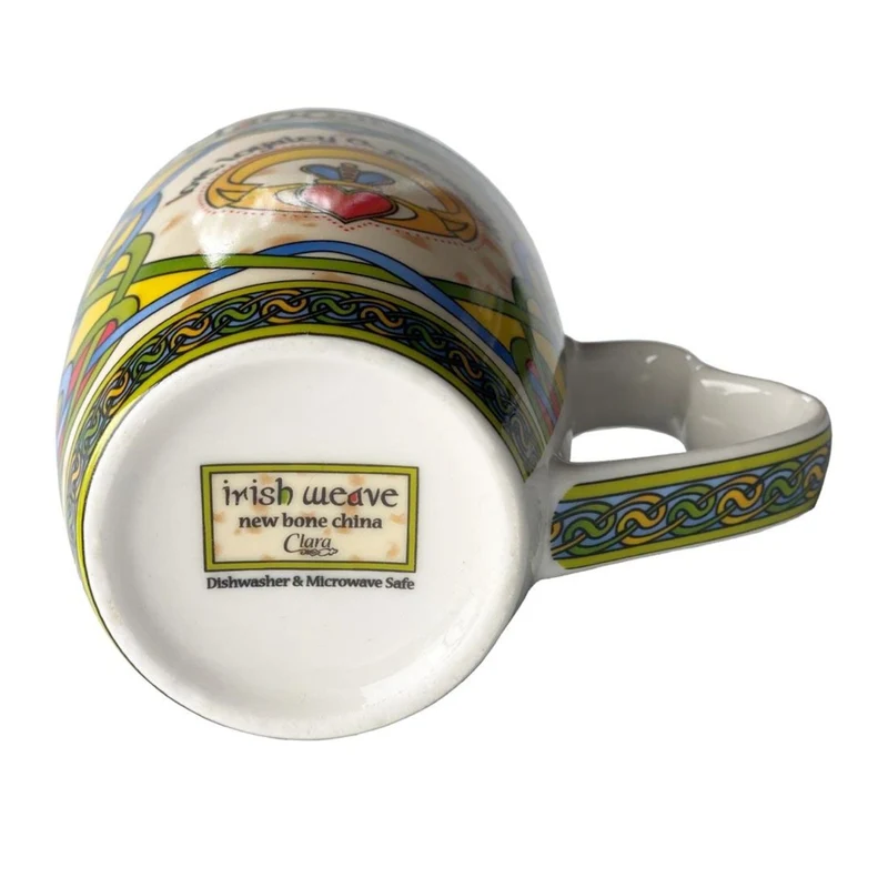 New Bone China Irish Mug with Claddagh Design