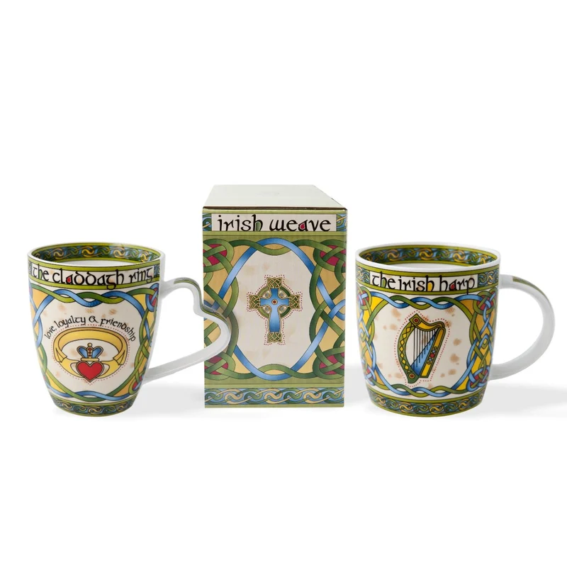 New Bone China Irish Mug with Claddagh Design