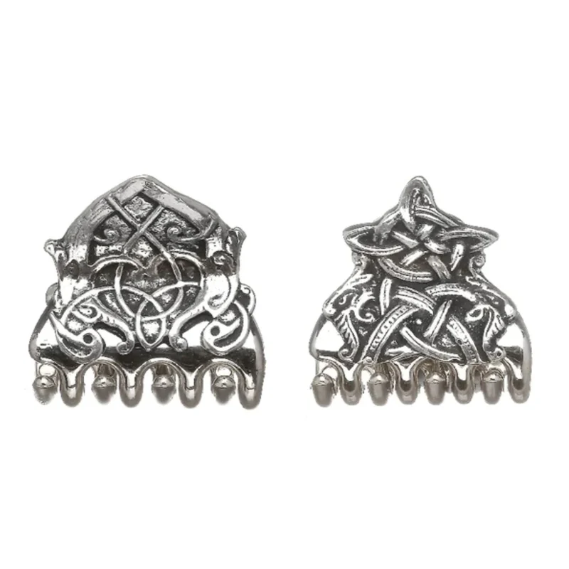 Pewter Celtic Hair Clip Set