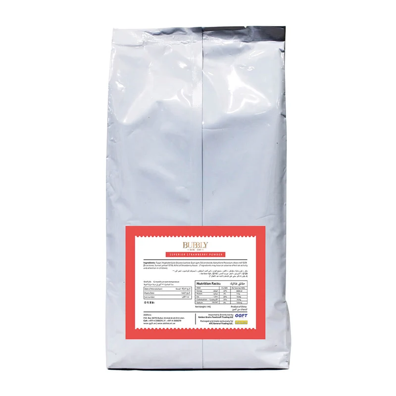 Bubbly Superior Strawberry Powder for Beverage - 1KG
