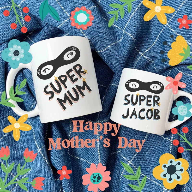 Super Mum Family Mug Set