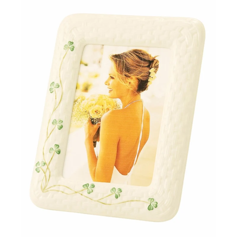 Porcelain Shamrock Photo Frame