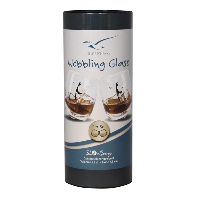 Wobbling Glas „Sylt“ - 2er Set Das Glas wackelt, kippt aber nicht um.