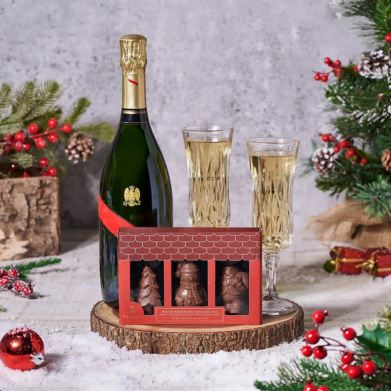 Christmas Champagne & Chocolate Gift Tray