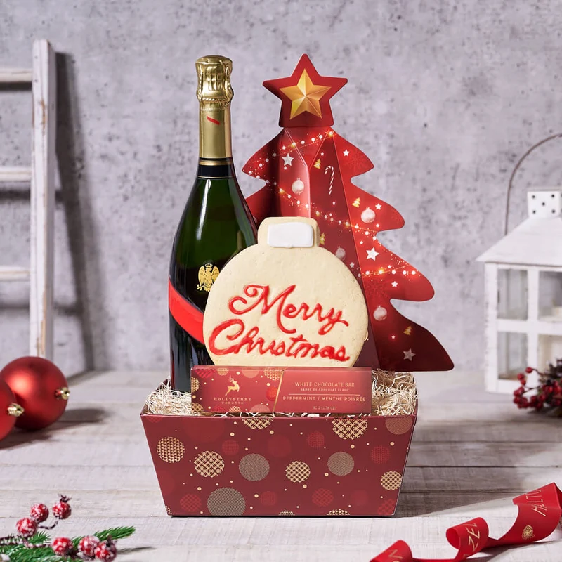 Christmas Champagne & Chocolate Gift Basket