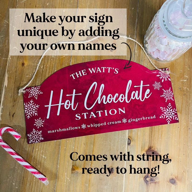 Hot Chocolate Station Mugs & Sign