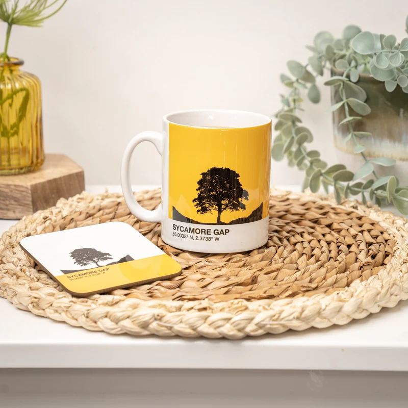 Sycamore Gap Tree Northumberland Mug & Optional Coaster