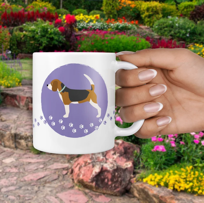 Personalised Beagle Dog Mug & Coaster Gift Set