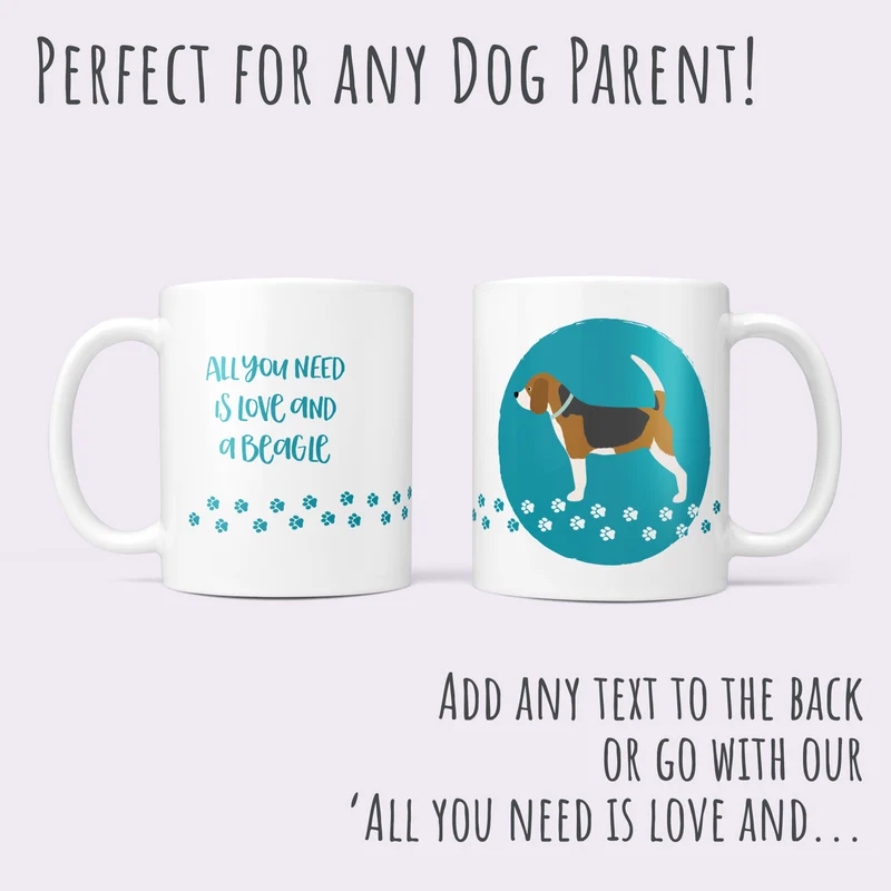 Personalised Beagle Dog Mug & Coaster Gift Set
