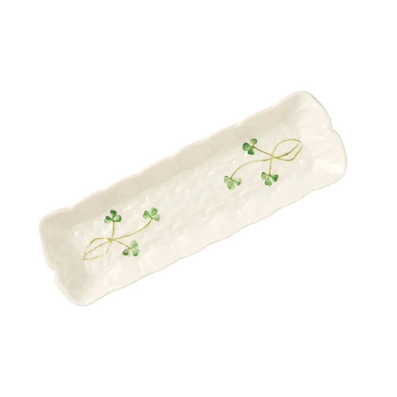 Belleek Shamrock Mint Tray