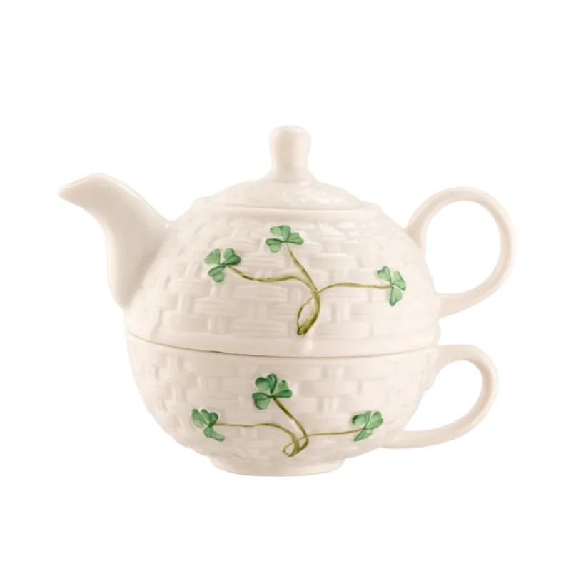 Belleek Classic Shamrock Tea for One