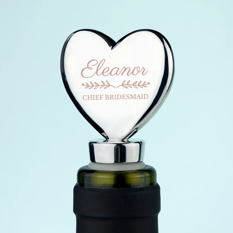 Personalised Wedding Wreath Bottle Stopper