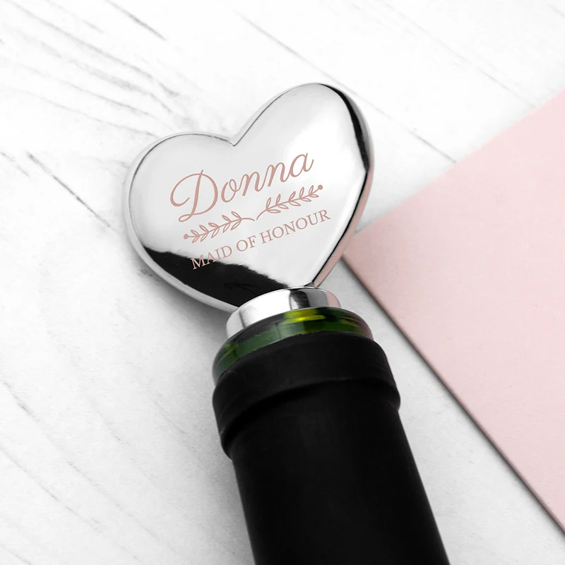 Personalised Wedding Wreath Bottle Stopper