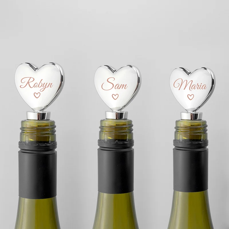 Personalised Love Heart Bottle Stopper