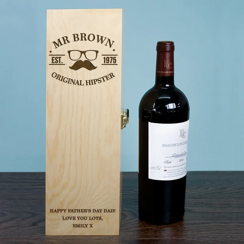 Personalised Original Hipster's Wine Box