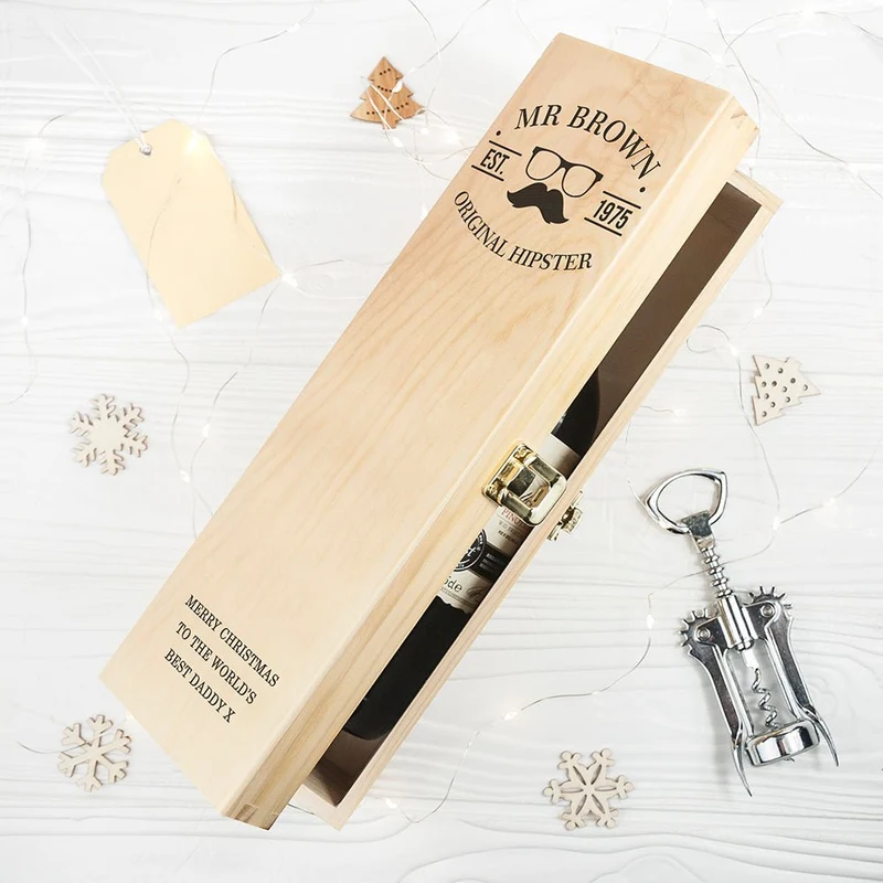 Personalised Original Hipster's Wine Box