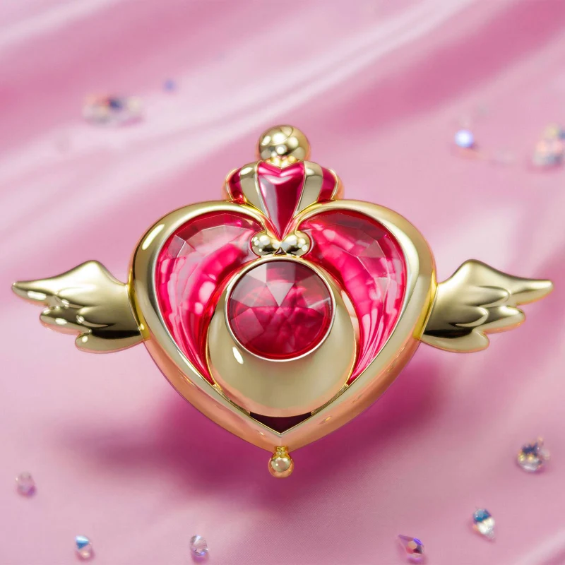 Sailor Moon - Crisis Moon Compact Verwandlungsbrosche mit Licht- und Soundeffekten