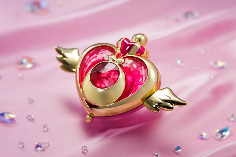 Sailor Moon - Crisis Moon Compact Verwandlungsbrosche mit Licht- und Soundeffekten