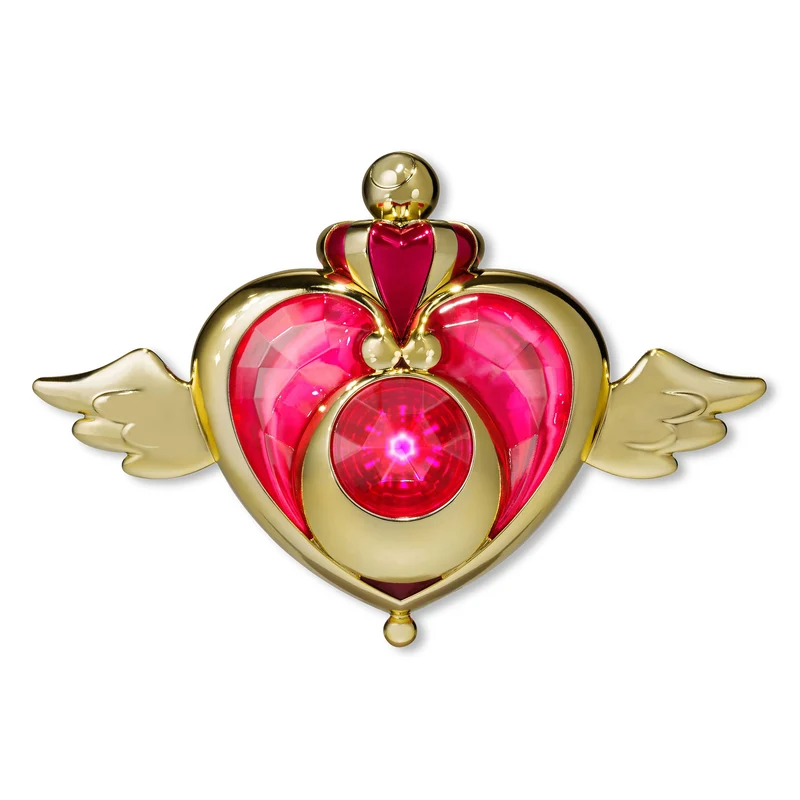 Sailor Moon - Crisis Moon Compact Verwandlungsbrosche mit Licht- und Soundeffekten