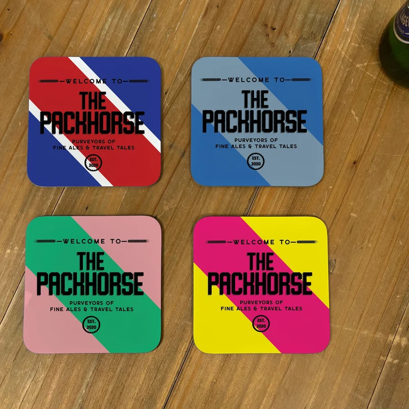 Personalised Craft Ale Coasters – Set of 4 Custom Home Bar Coasters
