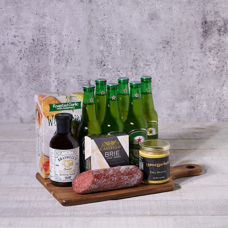 St. Patty's Beer & Savory Snacks Gift Basket