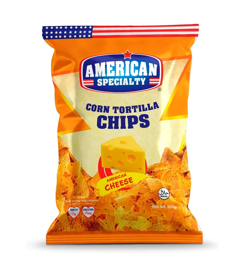 American Specialty Corn Tortilla Chips American Cheese 200g