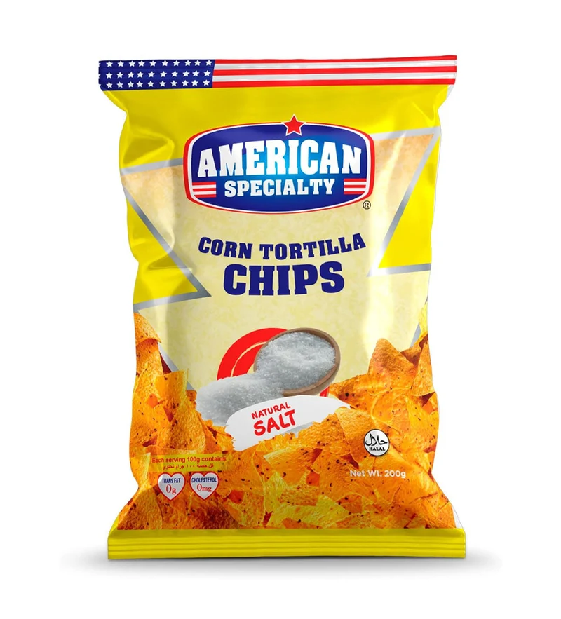 American Specialty Corn Tortilla Chips Natural Salt 200g