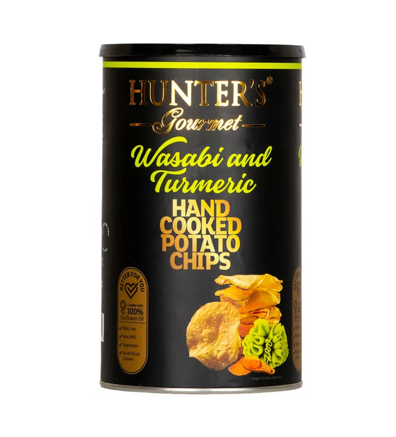 Hunter's Gourmet Potato Chips Wasabi & Turmeric