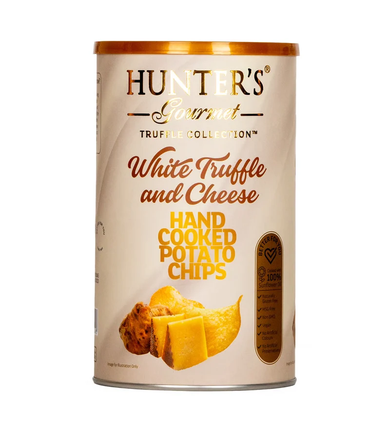 Hunter's Gourmet Potato Chips White Truffle & Cheese