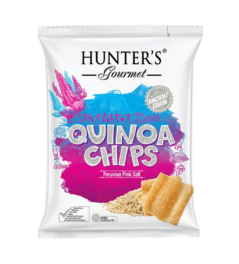 Hunter's Gourmet Quinoa Chips Peruvian Pink Salt
