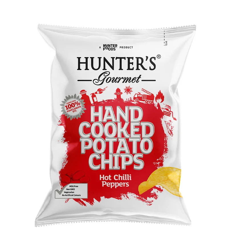 Hunter's Gourmet Potato Chips Hot Chilli Peppers