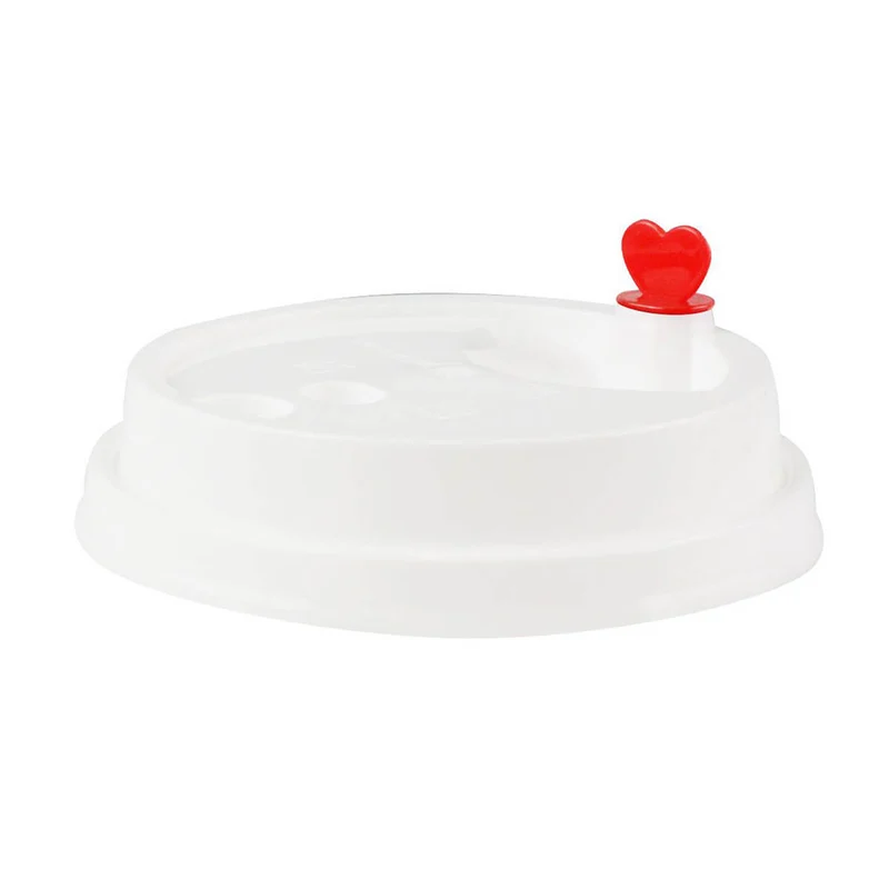 Bubbly Simple Shaped Cup Lid, 90MM, White - 50 Per Pack